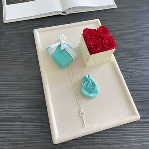 Tiffany & Co. Trefoil Key Pendant Necklace in Sterling Silver 24” in Tiffany Box